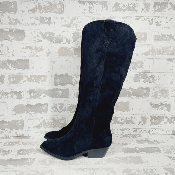 Dolce Vita Shoes - NEW DV Dolce Vita Tall Boots Women 7 Black Suede Leather Western Chic W1031